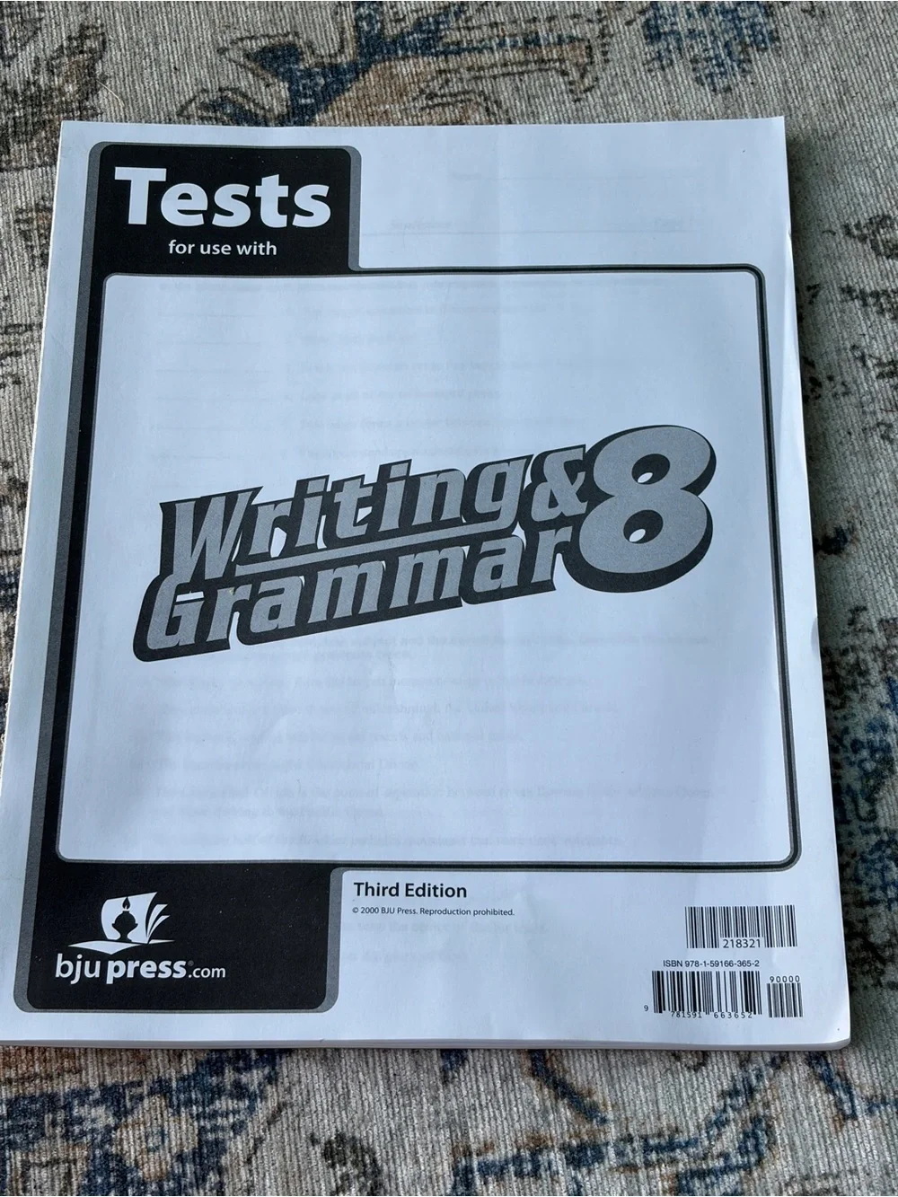 Writing & Grammar Teacher's Edition 8 - plus test set